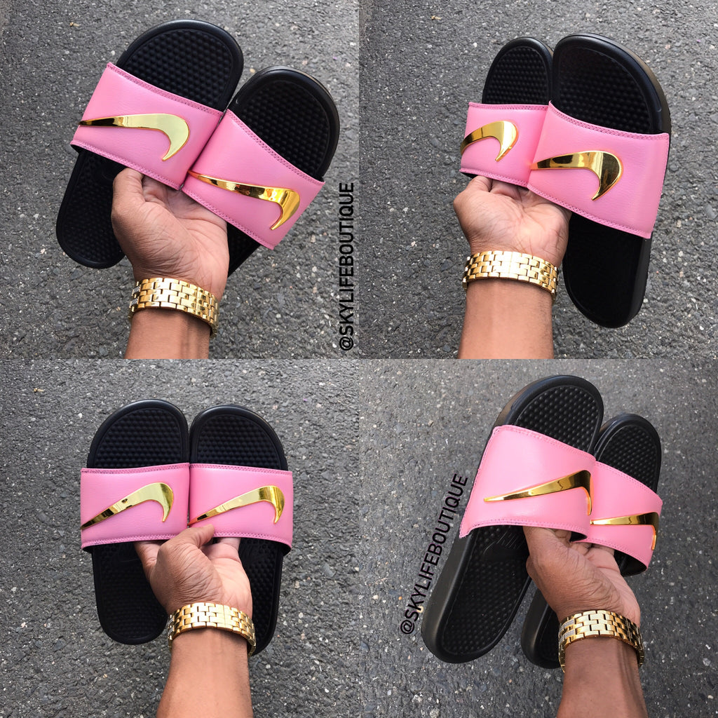 Nike Benassi "Baby Pink" Swoosh Slides - Pre Order