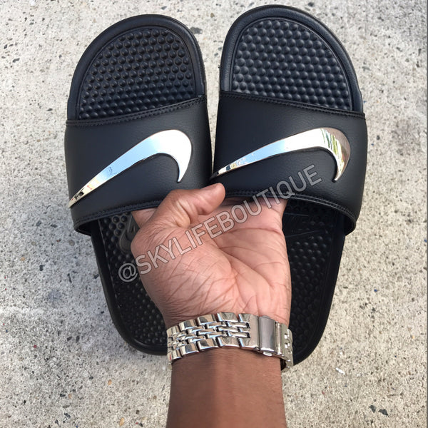 Nike Benassi Chrome Check Slides - Pre Order